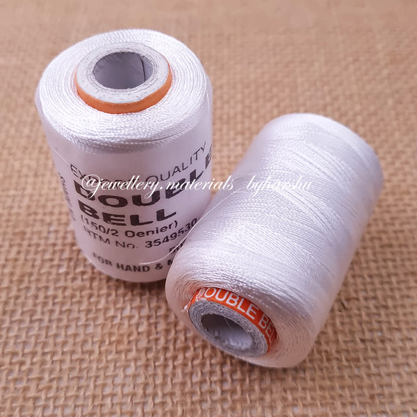 Double Bell Silk Thread - White