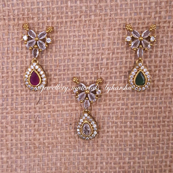25 x 12 MM White Drop Charms (1 Piece)