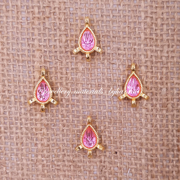 10 x 7 MM Red Light Pink Charms (1 Piece)