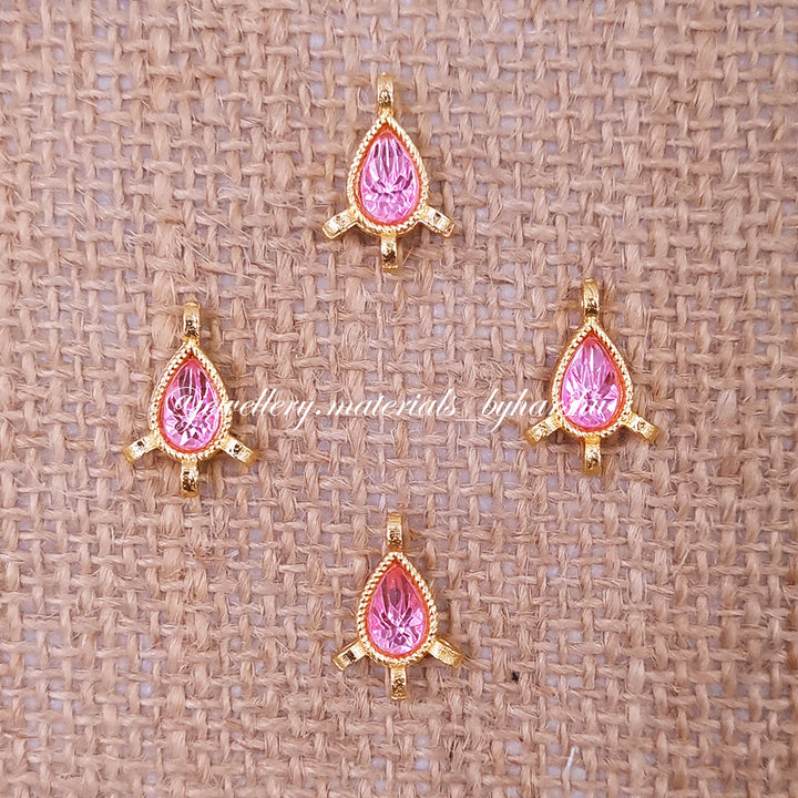 10 x 7 MM Red Light Pink Charms (1 Piece)