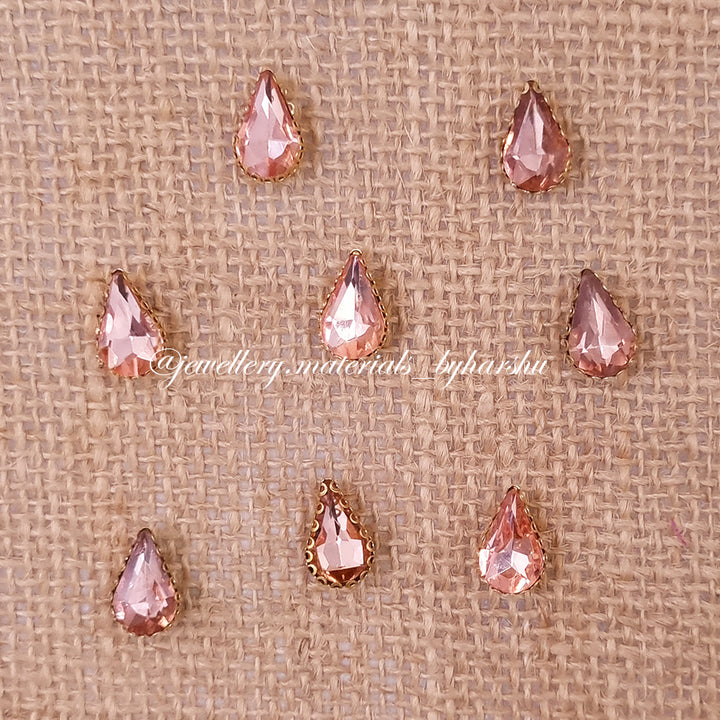 10x14MM Drop Clip Stone - Peach