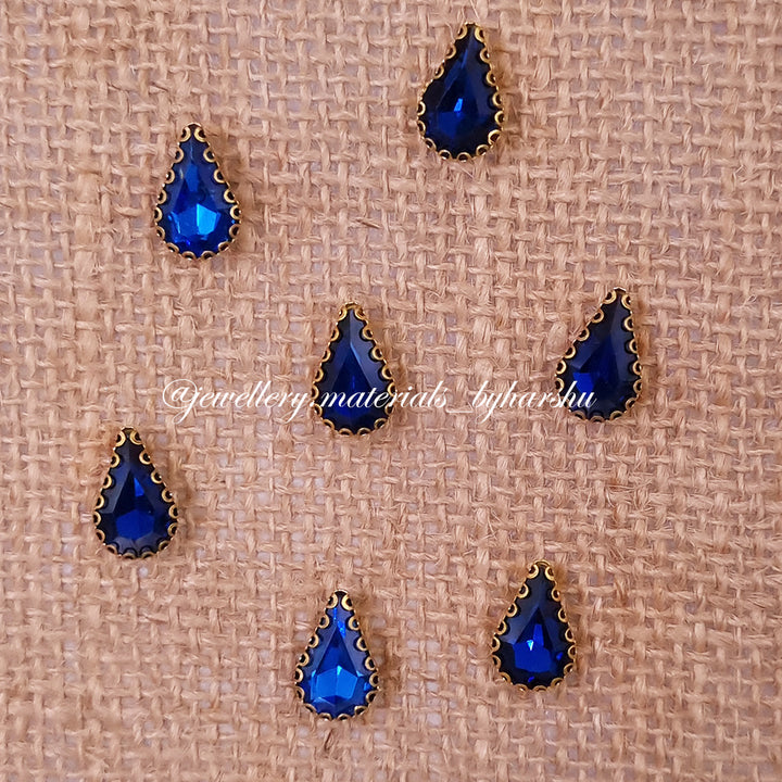10x14MM Drop Clip Stone - Navy Blue