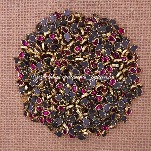 Drop 6x4P Gloss Color Kundan - Burngundy