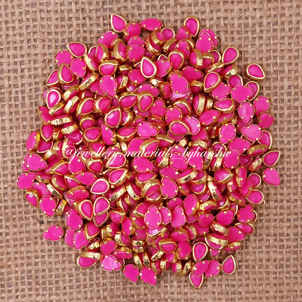 Drop 6x4P Matt Color Kundan - Dark Pink