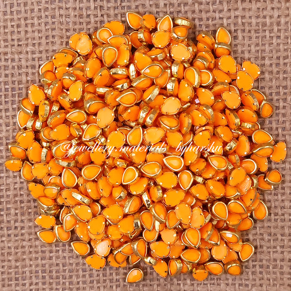 Drop 6x4P Matt Color Kundan - Orange