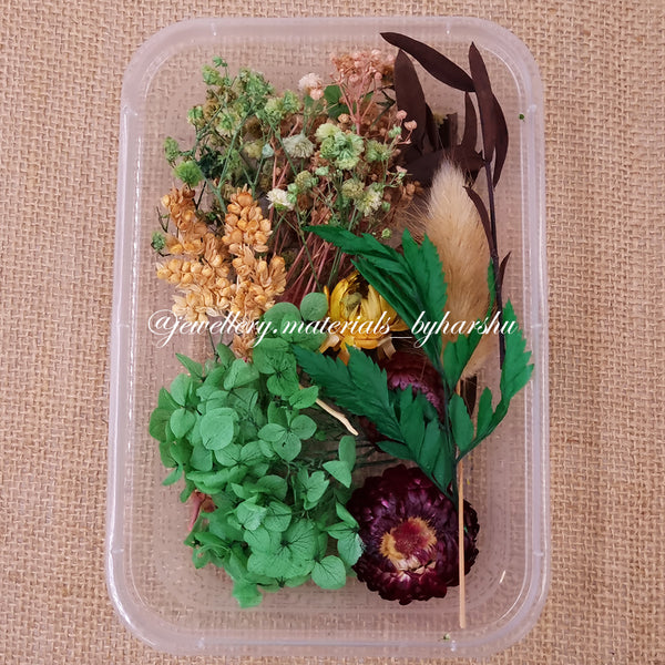 Dry Flower Box for Resin Art (Dark Green)