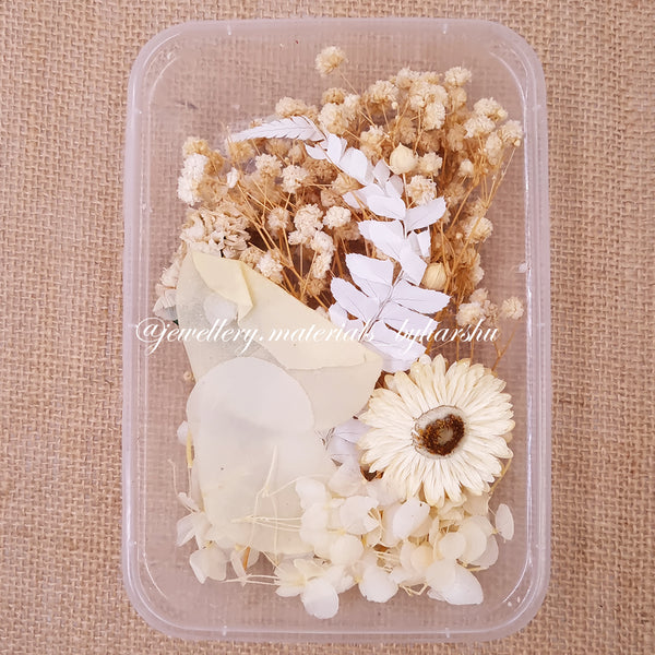 Dry Flower Box for Resin Art (White Color)