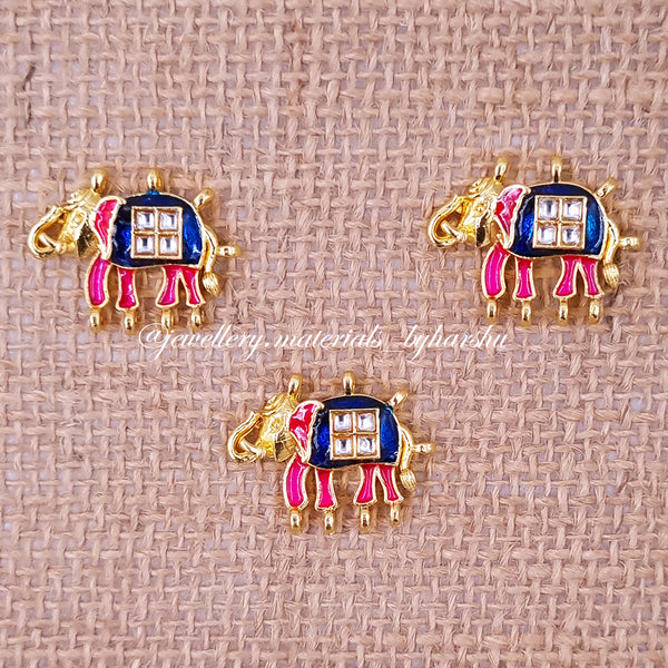 23 x 15 MM Red, Green and White Elephant Charms (1 Piece)