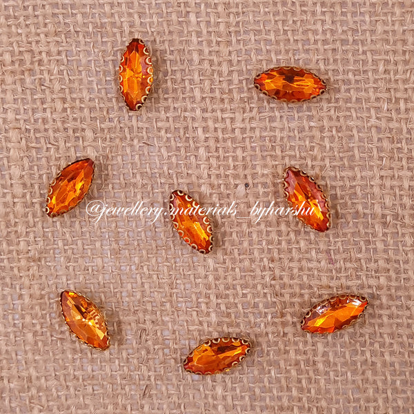 17x8MM Eye Clip Stone - Orange