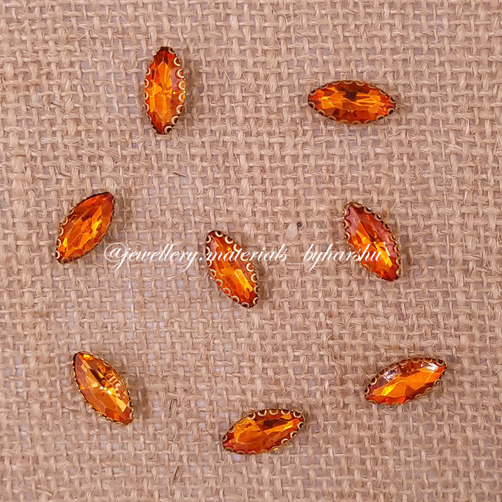 17x8MM Eye Clip Stone - Orange