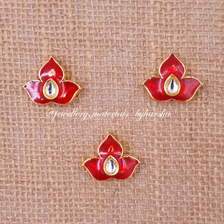 20 x 17MM Red Flower Charms (1 Piece)