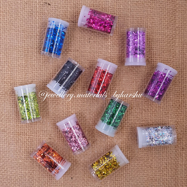 12 Colors Glitter Chunks