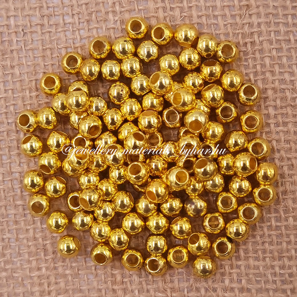 5mm Gold Plastic Beads