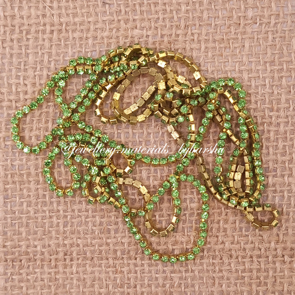 Stone Chain - Light Green Color Stone