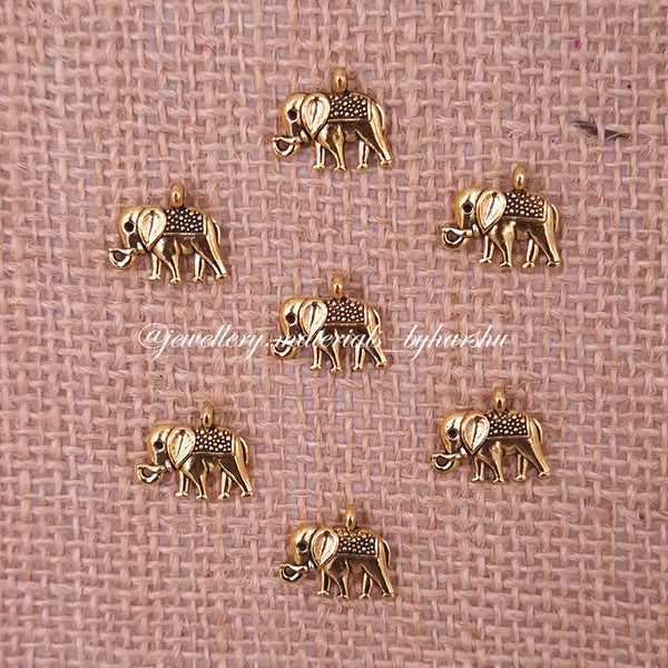 13 x 9 Gold Elephant Charms