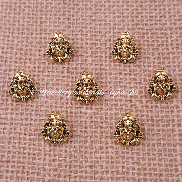 12 x 10MM Gold Ganesh Charms