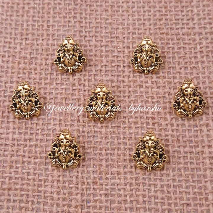 12 x 10MM Gold Ganesh Charms