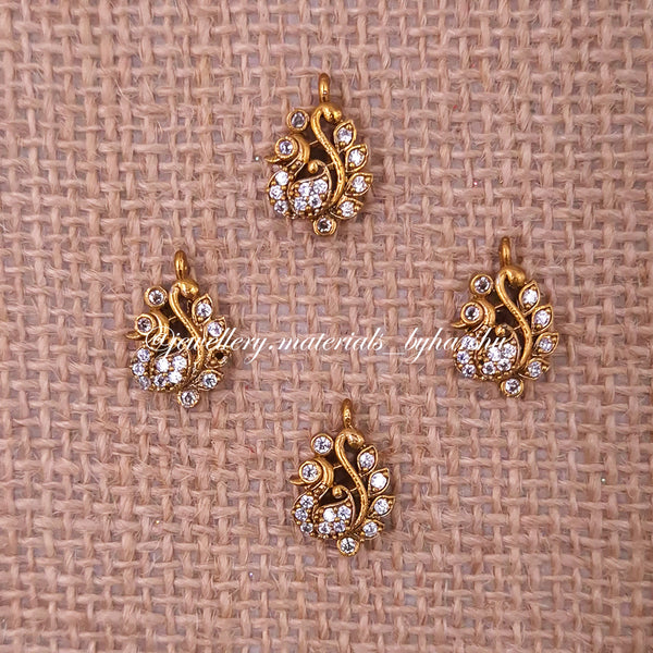 10 x 14MM Gold Peacock Charms (1 Piece)