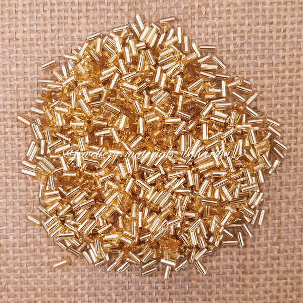 4MM Gold Tube Beads