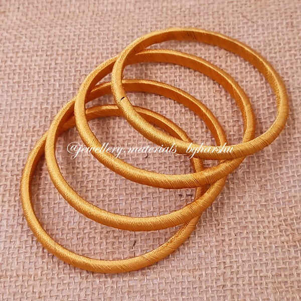 Round Wrapped Bangles 4 Cut (Gold)