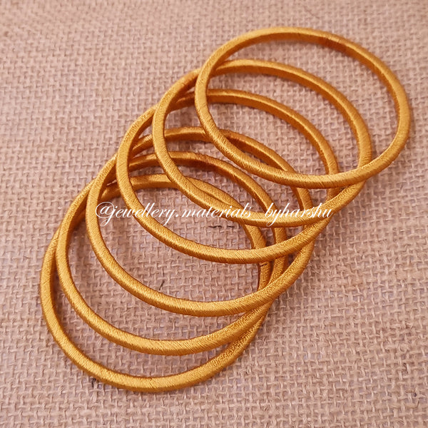 Round Wrapped Bangles 6 Cut (Gold)