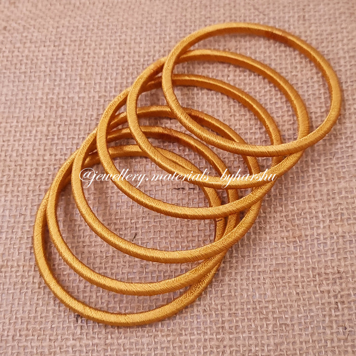 Round Wrapped Bangles 6 Cut (Gold)