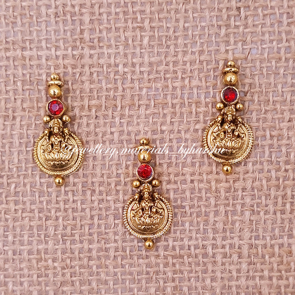 20 x 12MM Gold Lakshmi Charms (Red)