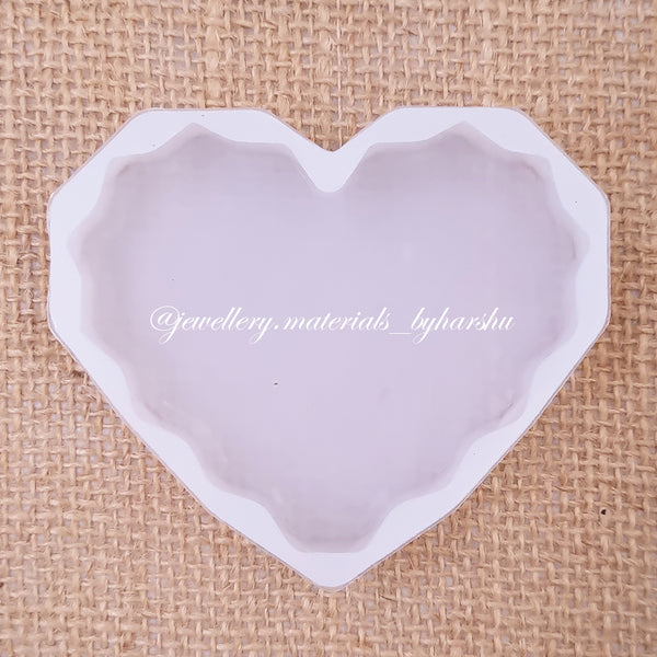 8 x 6CM Heart Shape Agate Silicone Mold