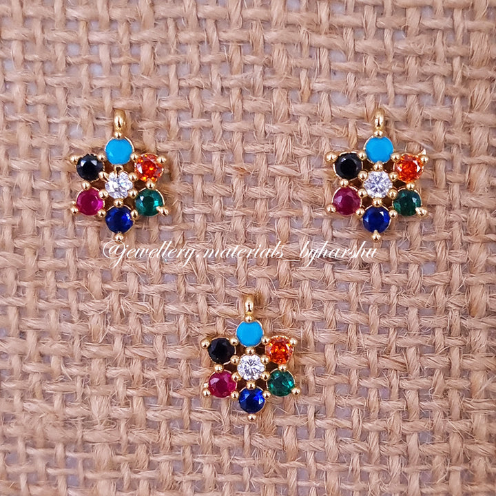 10MM Multicolor Flower Charms (1 Piece)