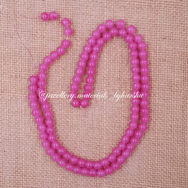 8MM Jelly Beads - Dark Pink