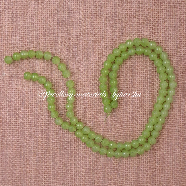 8MM Jelly Beads - Light Leaf Green