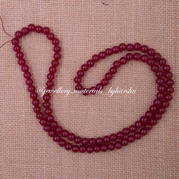 8MM Jelly Beads - Maroon