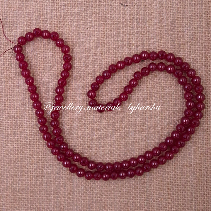 8MM Jelly Beads - Maroon