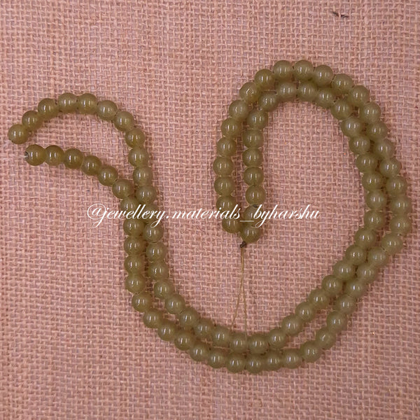 8MM Jelly Beads - Olive Green