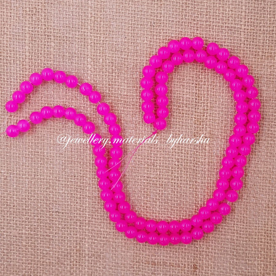 8MM Jelly Beads - Rani Pink