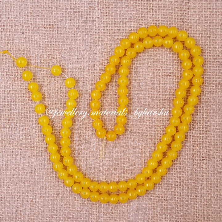 8MM Jelly Beads - Mustard Yellow