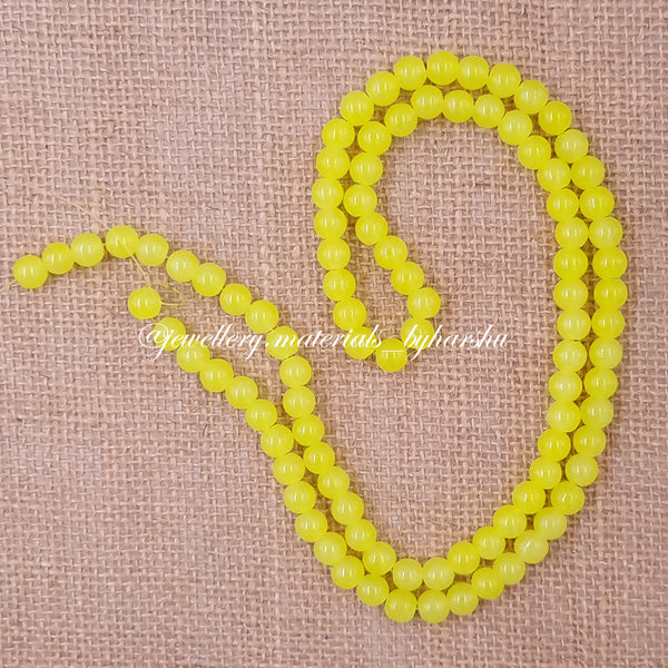 8MM Jelly Beads - Fluorescent Yellow 