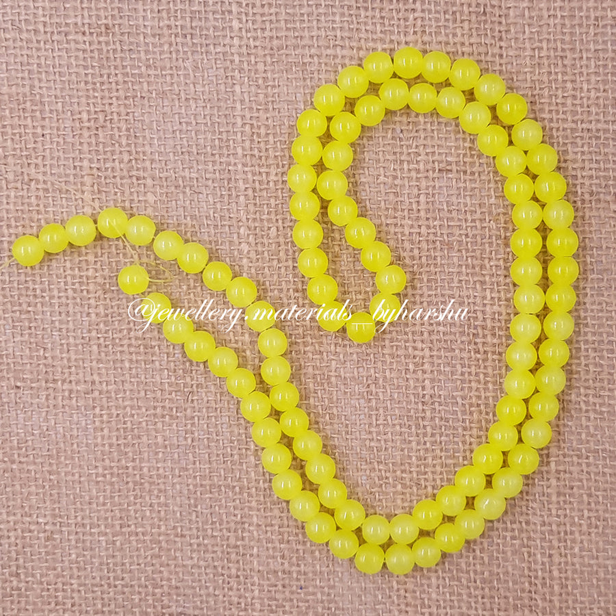 8MM Jelly Beads - Fluorescent Yellow 