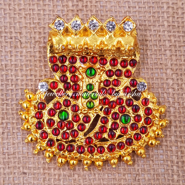 60MM Kemp Snake Pendant (Red with Green)