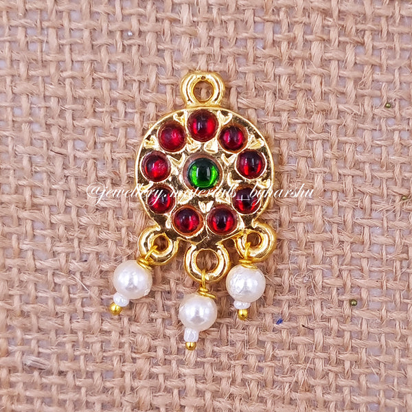 16MM Kemp Round Pendant (Red with Green)