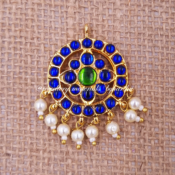 30MM Kemp Round Pendant (Blue with Green)