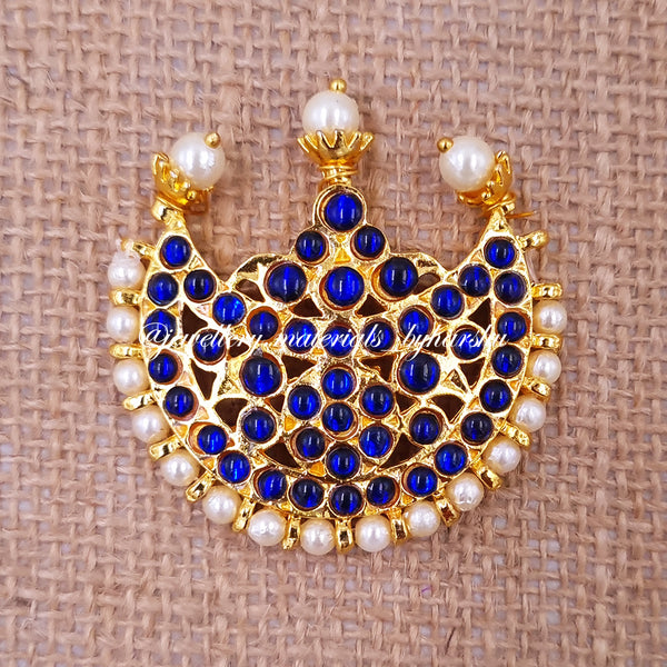 40MM Kemp Pendant Moon Shape (Blue)