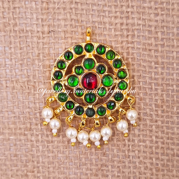 30MM Kemp Round Pendant (Green and Red)