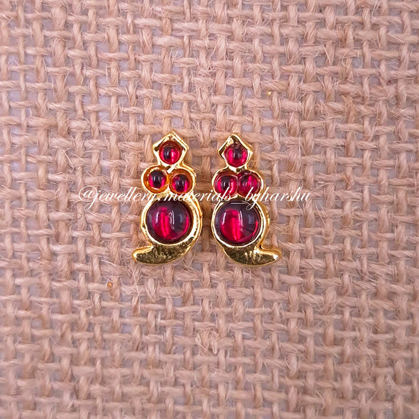 15 x 6MM Kemp Mango Pendant (Red) (2 Piece)