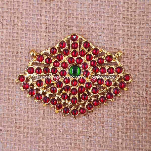 60 x 40MM Kemp Pendant (Red with Green)