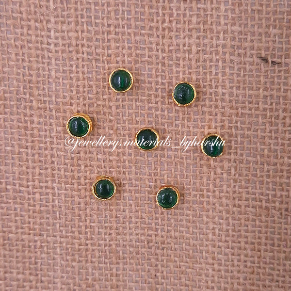 6MM Round Kemp Beads (Green) (1 Piece)
