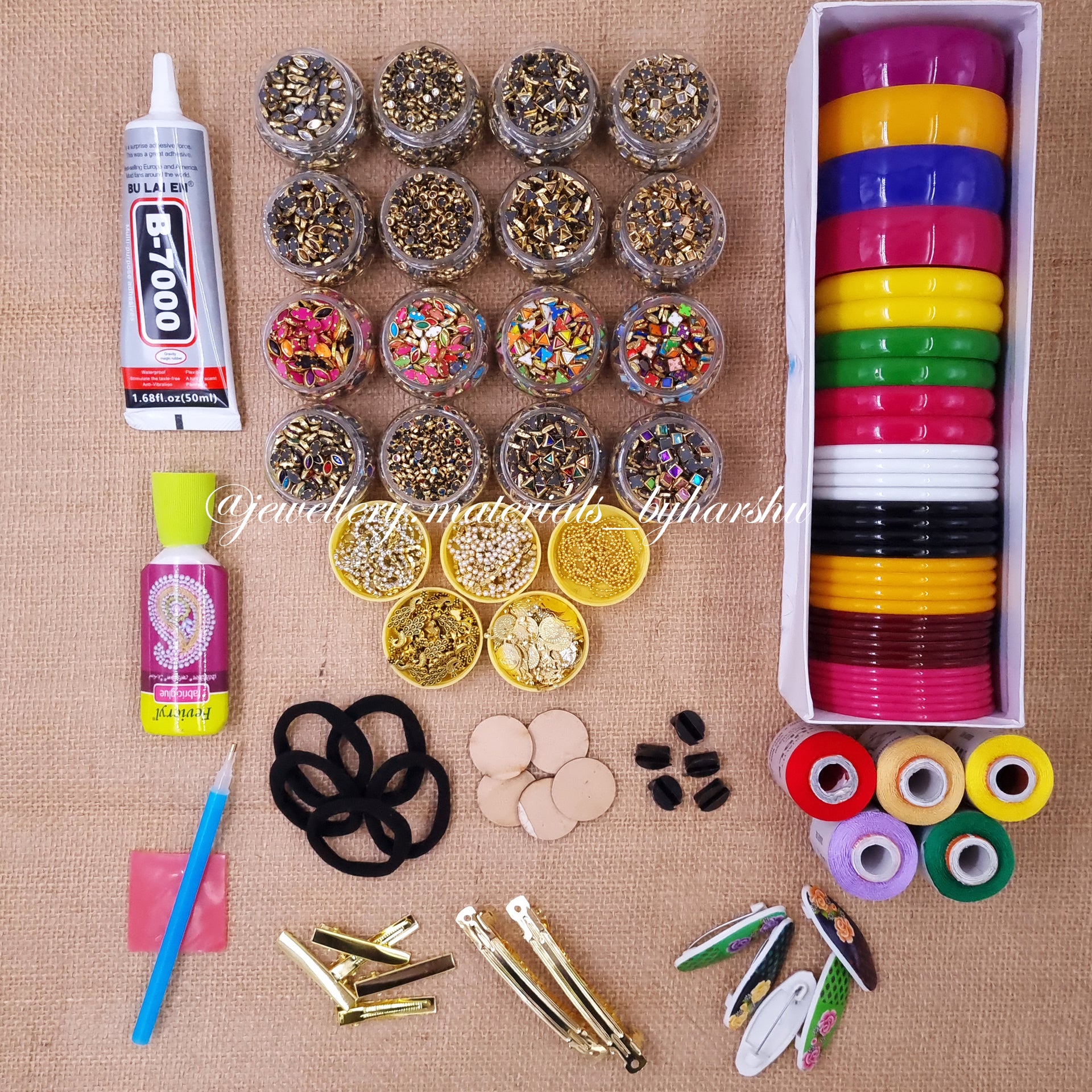 Silk Thread Bangles and Hair Accessories Making Kit