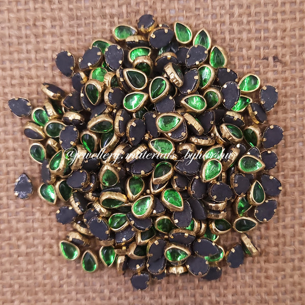 Drop 6x4P Gloss Color Kundan - Light Green Color