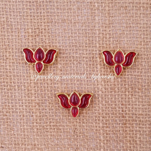 22 x 20MM Dark Pink Lotus Charms
