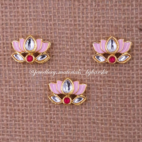12 x 11MM Light Pink Lotus Charms
